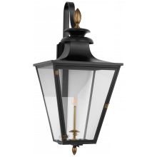 Visual Comfort and Co. Signature Collection CHO 2437BLK-CG - Albermarle Large Bracketed Gas Wall Lantern