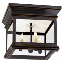 Visual Comfort and Co. Signature Collection CHO 4310BZ-CG - Club Small Square Flush Mount