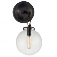 Visual Comfort and Co. Signature Collection TOB 2225BZ/G4-CG - Katie Small Globe Sconce