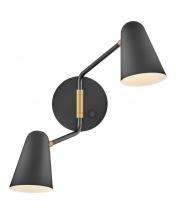 Lark by Hinkley 83542BK - Large Two Light Sconce