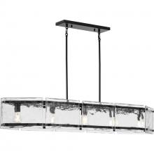  P400356-31M - Rivera Collection 5-Light Matte Black Luxe Industrial Linear Light