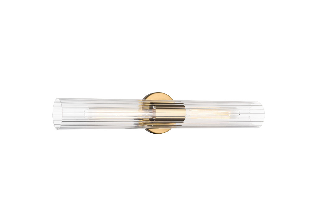 Fluted 2-LT Wall Light Large