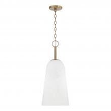 Capital Lighting 356911MA - 1-Light Pendant in Matte Brass with Faux Alabaster Glass