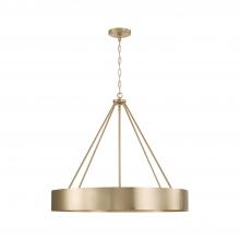 Capital Lighting 453041MA - 4-Light Modern Circular Metal Chandelier in Matte Brass