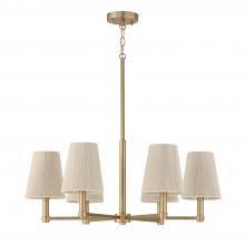 Capital Lighting 454561MA - 6-Light Chandelier in Matte Brass with Tapered Bleached Natural Rope Shades