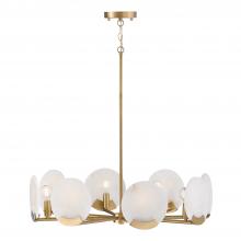 Capital Lighting 454682AD - 8-Light Chandelier in Aged Brass with Natural Alabaster Stone