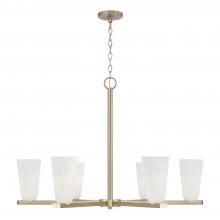 Capital Lighting 456961MA-556 - 6-Light Chandelier in Matte Brass with Faux Alabaster Glass