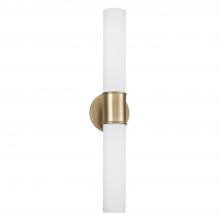 Capital Lighting 653221MA - 2-Light Dual Sconce in Matte Brass with Soft White Glass