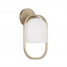 Capital Lighting 657311MA-558 - 1-Light Capsule Sconce in Matte Brass with Soft White Glass