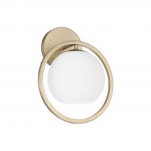 Capital Lighting 657411MA-559 - 1-Light Circle Sconce in Matte Brass with Soft White Glass