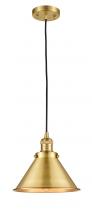  201C-SG-M10-SG-LED - Briarcliff - 1 Light - 10 inch - Satin Gold - Cord hung - Mini Pendant