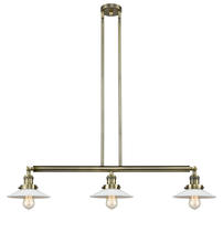  213-AB-G1-LED - Halophane - 3 Light - 41 inch - Antique Brass - Stem Hung - Island Light