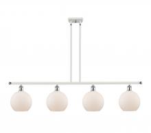  516-4I-WPC-G121-LED - Athens - 4 Light - 48 inch - White Polished Chrome - Cord hung - Island Light