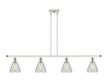  516-4I-WPC-G275-LED - Conesus - 4 Light - 48 inch - White Polished Chrome - Cord hung - Island Light