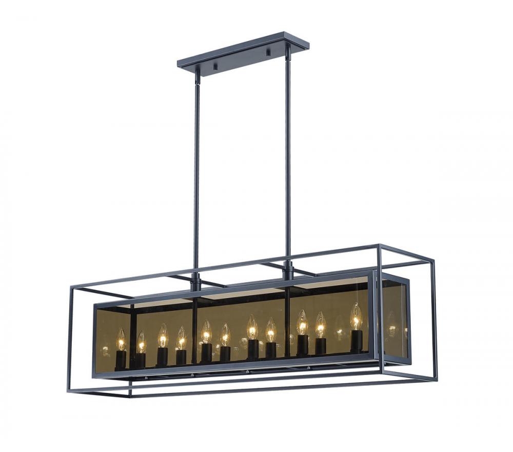 12 Light Linear Chandelier