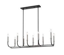 Z-Lite 479-10L-MB-BN - 10 Light Linear Chandelier