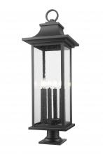  5017PHXLR-533PM-BK - 6 Light Outdoor Pier Mounted Fixture