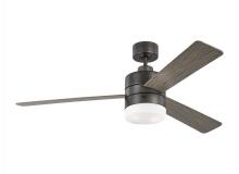 Generation Lighting Seagull 3ERAR52AGPD - Era 52" Dimmable LED Indoor/Outdoor Aged Pewter Ceiling Fan with Light Kit, Remote Control and M