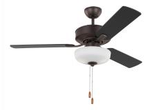 Generation Lighting Seagull 3LD48BZD - Linden 48'' traditional dimmable LED indoor bronze ceiling fan with light kit and reversible