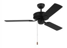 Generation Lighting Seagull 3LD48MBK - Linden 48'' traditional indoor midnight black ceiling fan with reversible motor