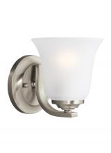 Generation Lighting Seagull 4139001-962 - Emmons traditional 1-light indoor dimmable bath vanity wall sconce in brushed nickel silver finish w