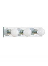 Generation Lighting Seagull 4737-05 - Center Stage traditional 3-light indoor dimmable bath vanity wall sconce in chrome silver finish