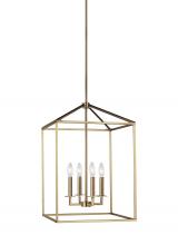 Generation Lighting Seagull 5115004-848 - Perryton transitional 4-light indoor dimmable medium ceiling pendant hanging chandelier light in sat