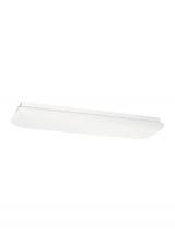 Generation Lighting Seagull 59270LE-15 - Fluorescent Ceiling traditional 2-light indoor dimmable ceiling flush mount in white finish with whi