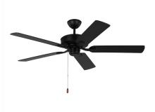 Generation Lighting Seagull 5LD52MBK - Linden 52'' traditional indoor midnight black ceiling fan with reversible motor