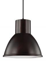 Generation Lighting Seagull 6517401-710 - Division Street contemporary 1-light indoor dimmable ceiling hanging single pendant light in bronze