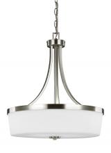 Generation Lighting Seagull 6639103-962 - Hettinger transitional 3-light indoor dimmable ceiling pendant hanging chandelier pendant light in b