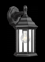 Generation Lighting Seagull 8338701-12 - Sevier traditional 1-light outdoor exterior small downlight outdoor wall lantern sconce in black fin