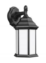 Generation Lighting Seagull 8338751-12 - Sevier traditional 1-light outdoor exterior small downlight outdoor wall lantern sconce in black fin