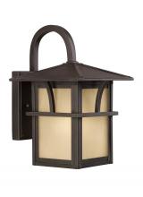 Generation Lighting Seagull 88880-51 - Medford Lakes transitional 1-light outdoor exterior small wall lantern sconce in statuary bronze fin