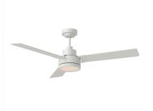 Generation Lighting Seagull 3JVR52RZWD - Jovie 52" Dimmable Indoor/Outdoor Integrated LED Matte White Ceiling Fan with Light Kit Wall Con