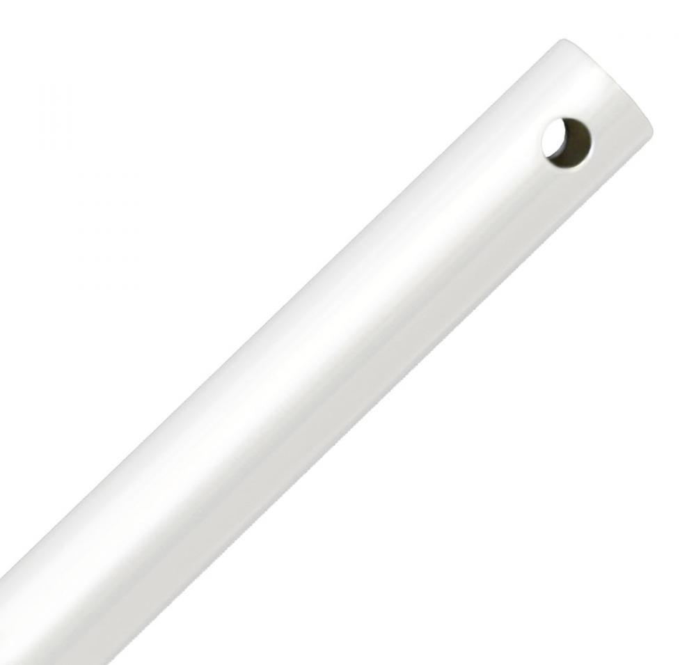 18" Downrod in Matte White