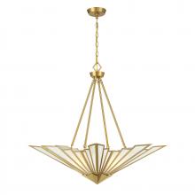  7-1038-4-322 - Rivage 4-Light Pendant in Warm Brass