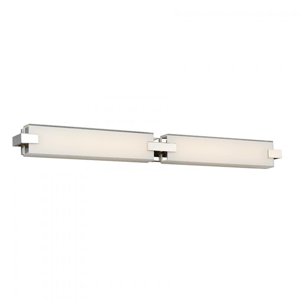 Bliss 36in LED Bathroom Vanity & Wall Light 2700K in Polished Nickel