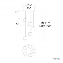  PD-68905R-AB - Banded Chandelier Light