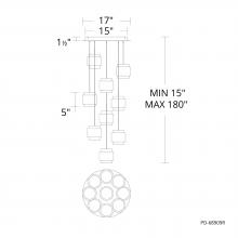 WAC Lighting PD-68909R-BK - Banded Chandelier Light