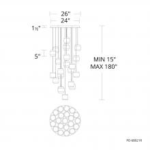 WAC Lighting PD-68921R-BK - Banded Chandelier Light