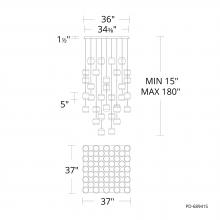  PD-68941S-AB - Banded Chandelier Light