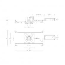  R3BRA-NCS-BK - Ocular 3.0 5CCT Round Adjustable Trim and Remodel Housing with New Construction Frame-In Kit and D