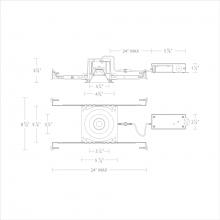  R3BRD-FCS-BK - Ocular 3.0 5CCT Round Donwlight Trim and Remodel Housing with New Construction Frame-In Kit and Dr