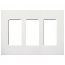 Lutron Electronics SC-3-SW - SATIN COLOR 3-GANG WALLPLATE SNOW