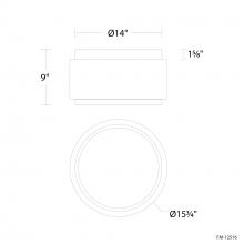  FM-12516-27-BK - Preston Flush Mount Light