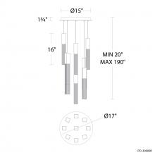 Modern Forms Luminaires PD-30809R-AB - Cinema Multilight Pendant Light