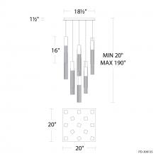 Modern Forms Luminaires PD-30813S-AB - Cinema Multilight Pendant Light