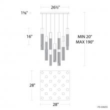 Modern Forms Luminaires PD-30825S-AB - Cinema Multilight Pendant Light