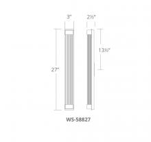 Modern Forms Luminaires WS-58827-BN - Tower Wall & Bath Light